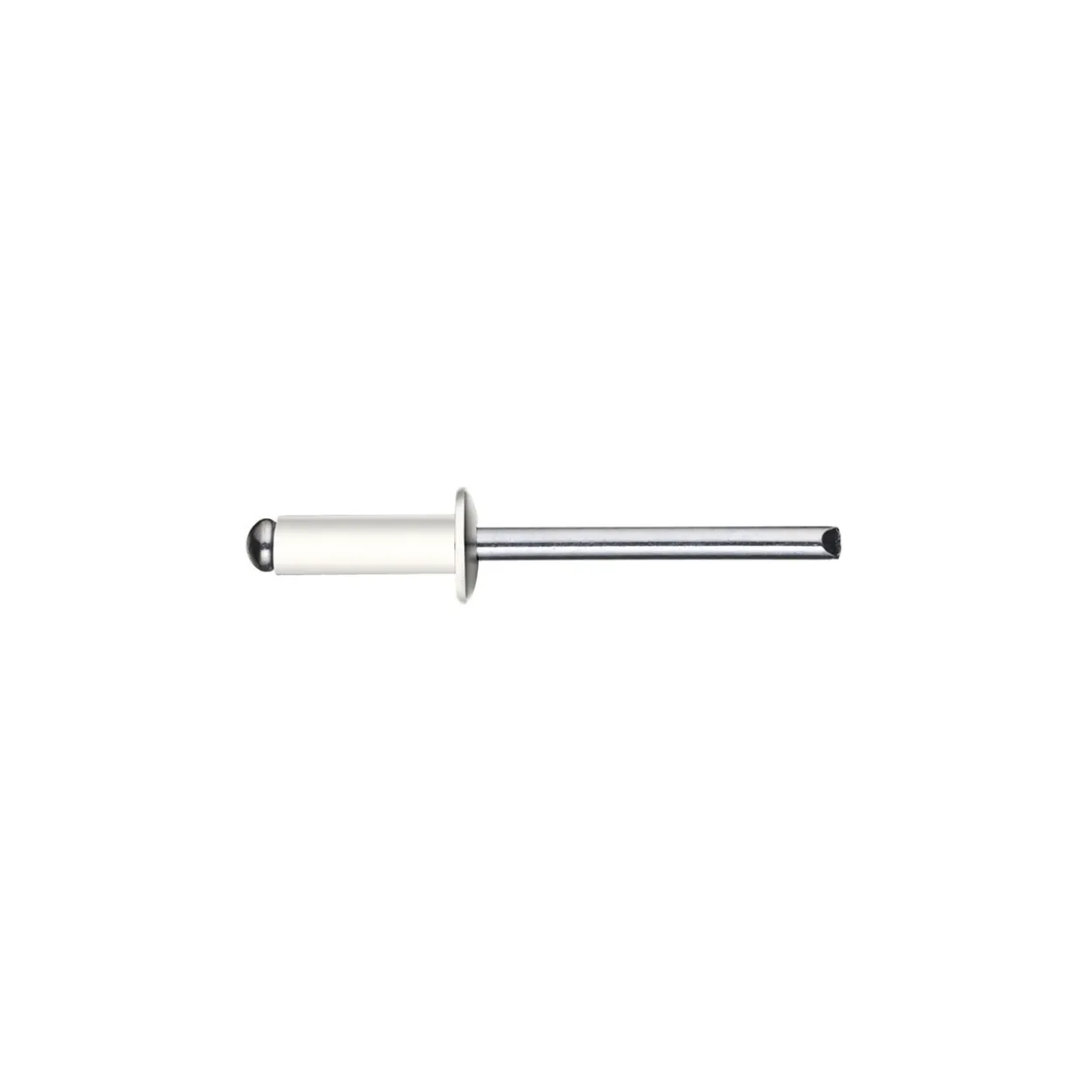 Remache tubular DIN-7337 estándar blanco