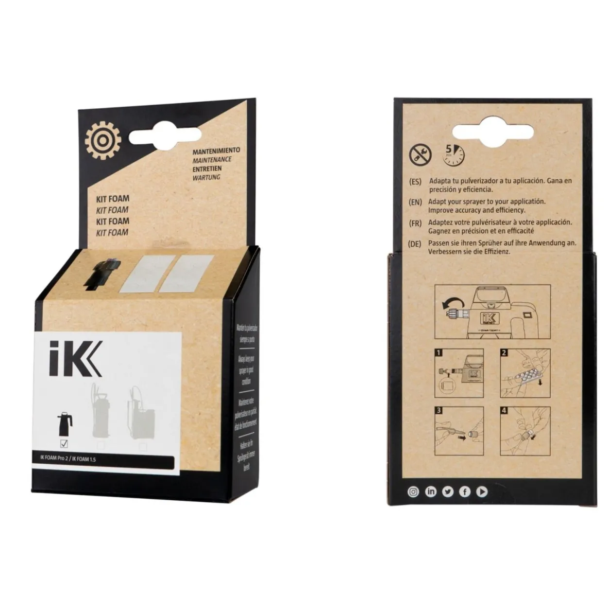 Set boquillas IK Foam 1.5 / Pro 2 / eFOAM