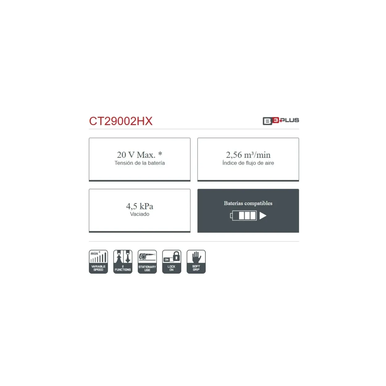 Soplador batería Crown 20V