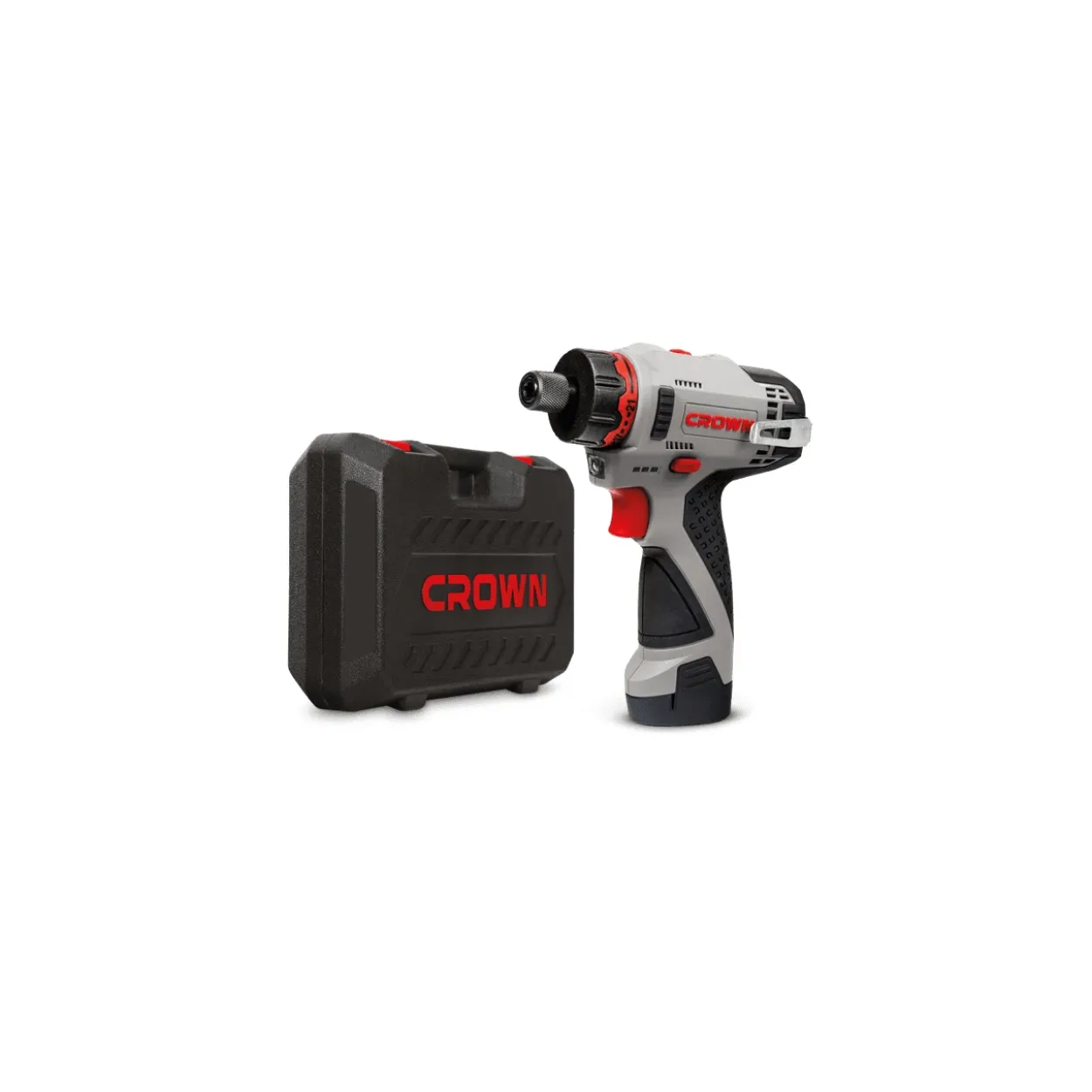 Taladro atornillador hexagonal batería Crown 12V/2Ah