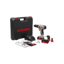 Taladro atornillador multicabezal Crown 16V/2Ah