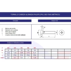 Tornillo DIN-7985 4.8 cincado