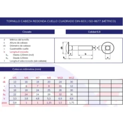 Tornillo DIN-603 6.8 cincado