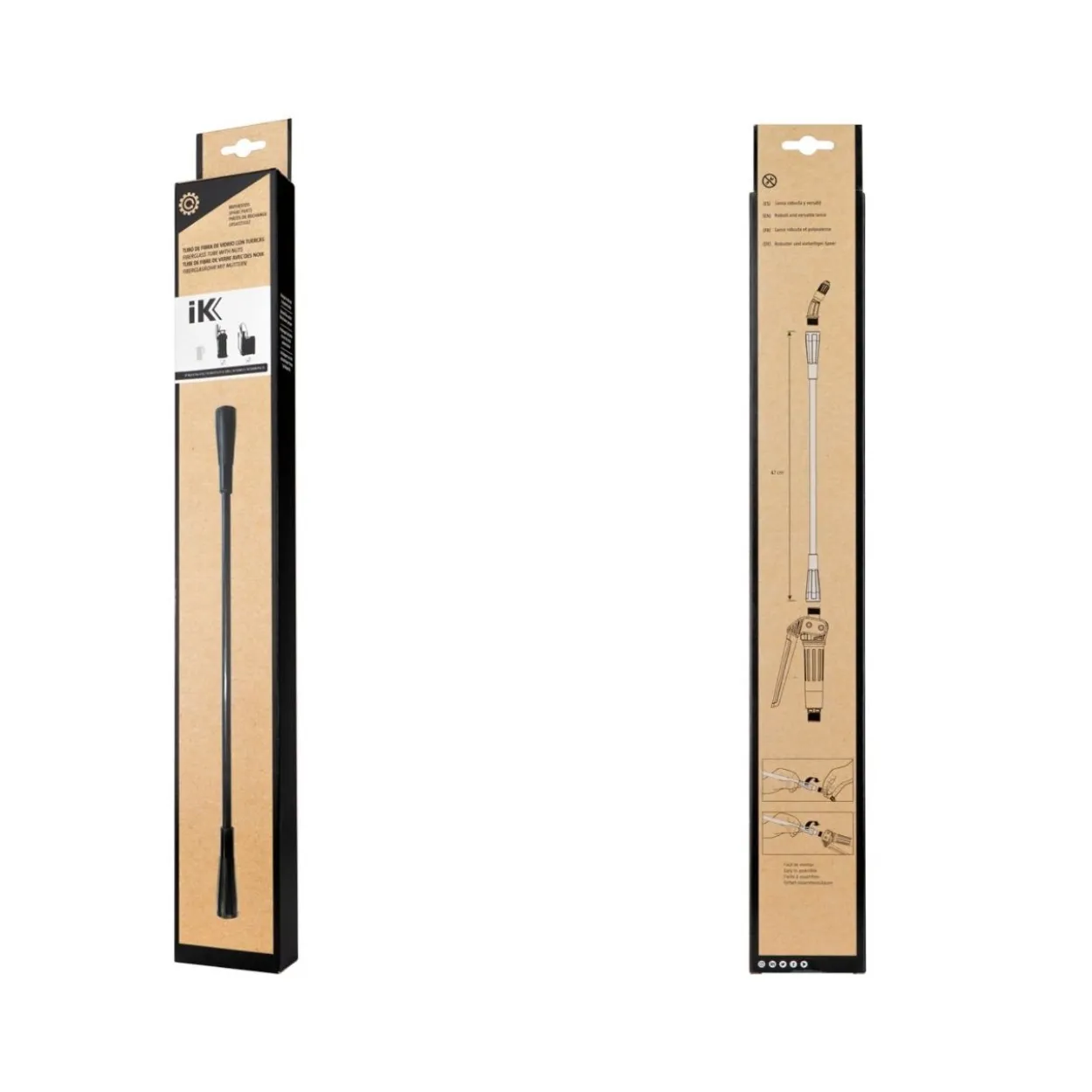 Tubo IK fibra de vidrio 47cm con conexionado