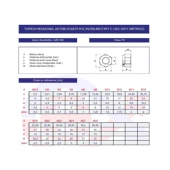 Tuerca autoblocante DIN-985 inoxidable A2